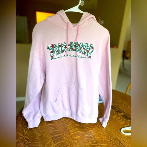 SOLD-Thrasher pink hoodie M - Picture 1 of 3